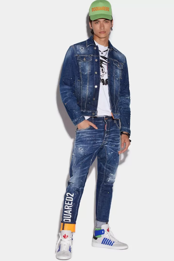 Dsquared2 Dark Techno Surf Wash Tidy Biker Jeans>Uomo Jeans