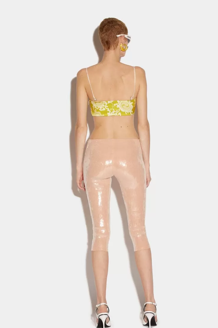 Dsquared2 Disco Sequin Leggings>Donna Pantaloni