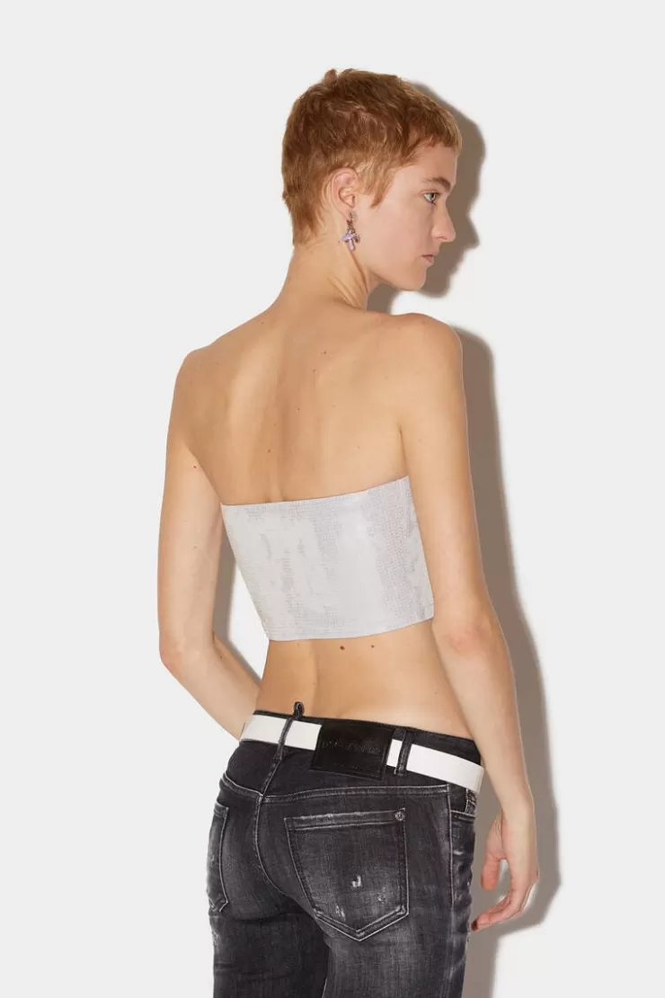Dsquared2 Disco Sequin Tube Top>Donna Top & T-Shirt