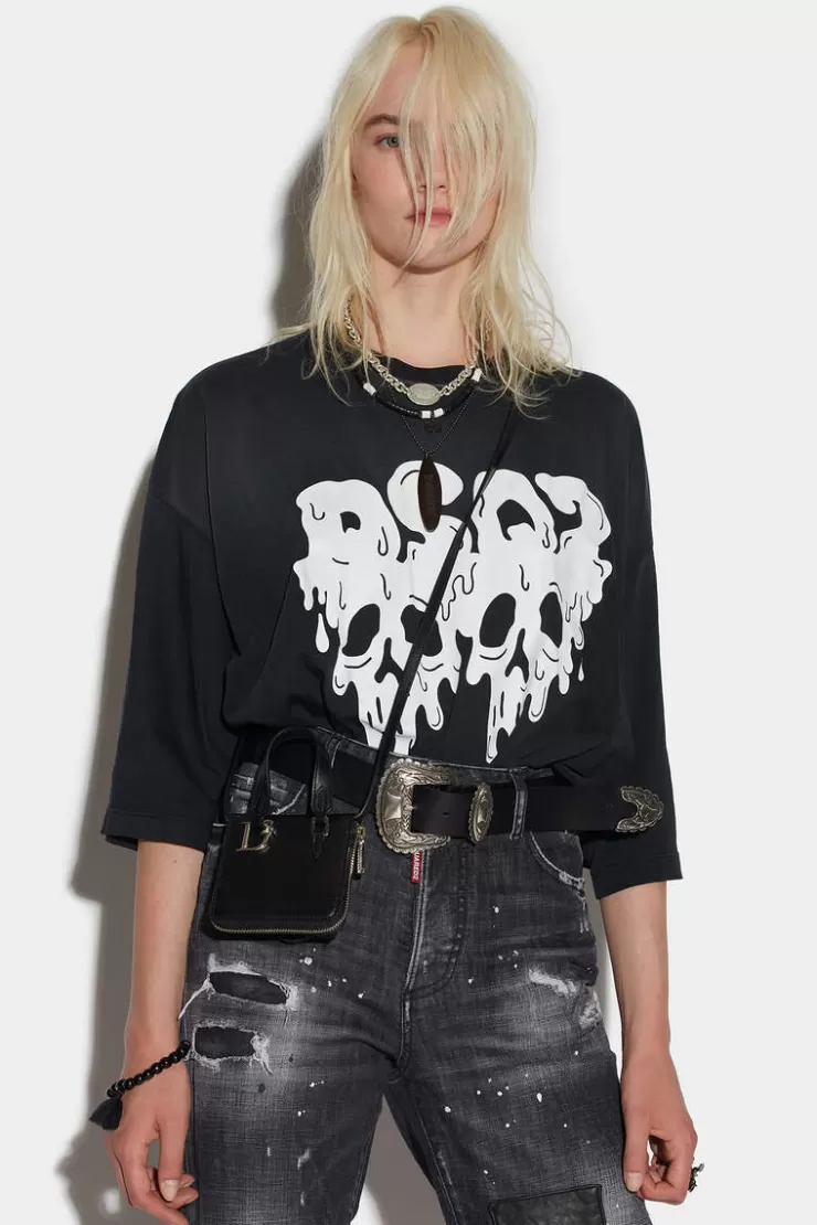 Dsquared2 Dsq2 Gothic Skull Precius>Donna Top & T-Shirt