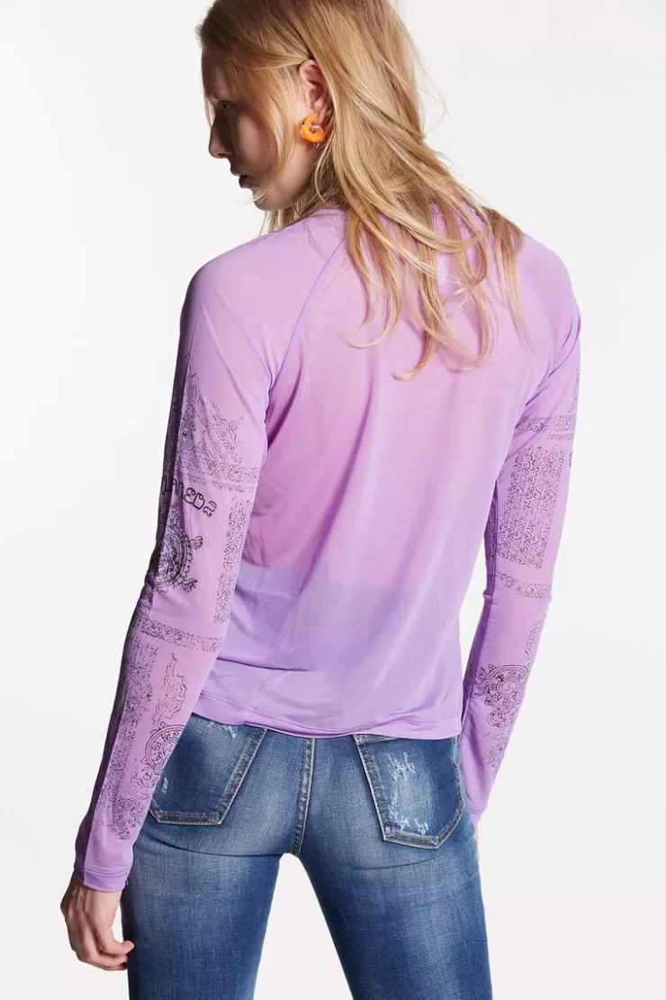 Dsquared2 Dsq2 Surf Club Longsleeves T-Shirt>Donna Top & T-Shirt