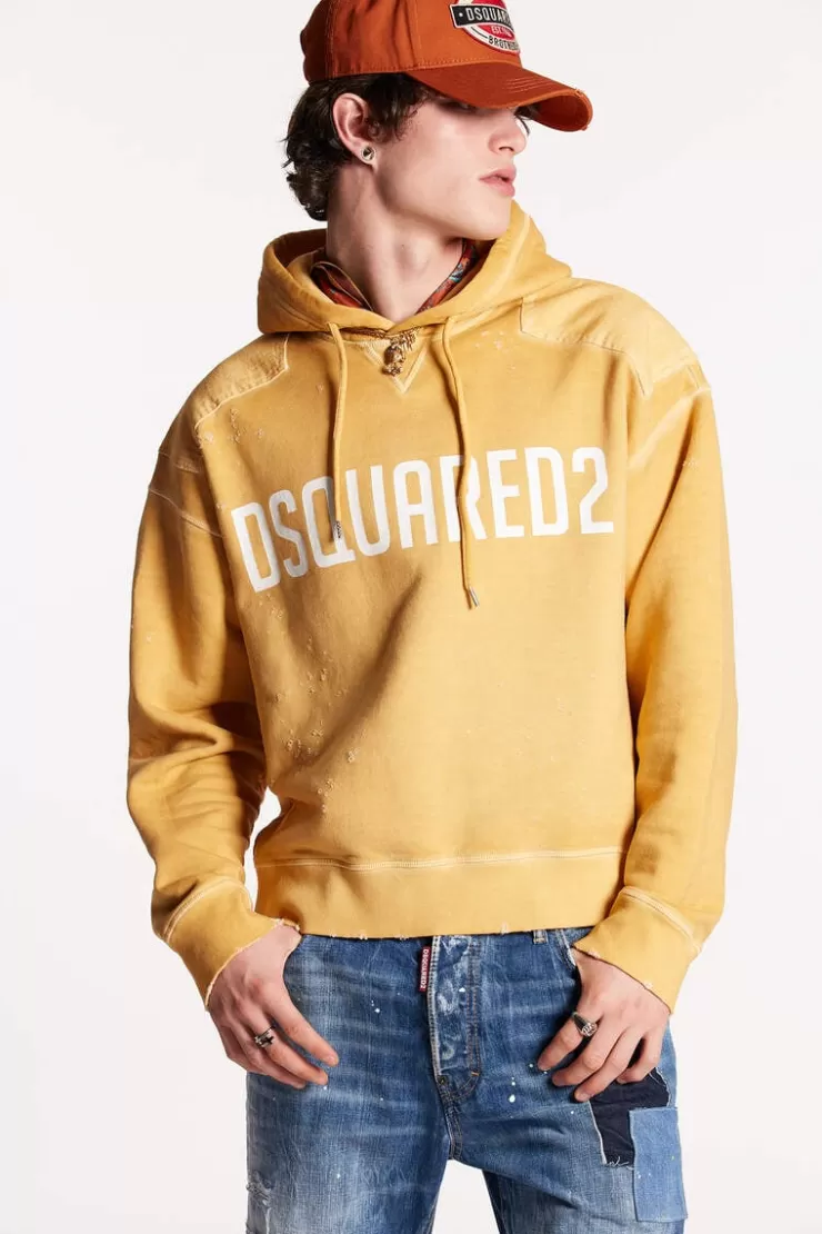 Dsquared2 Dyed And Destroyed Cipro Hoodie>Uomo Felpe