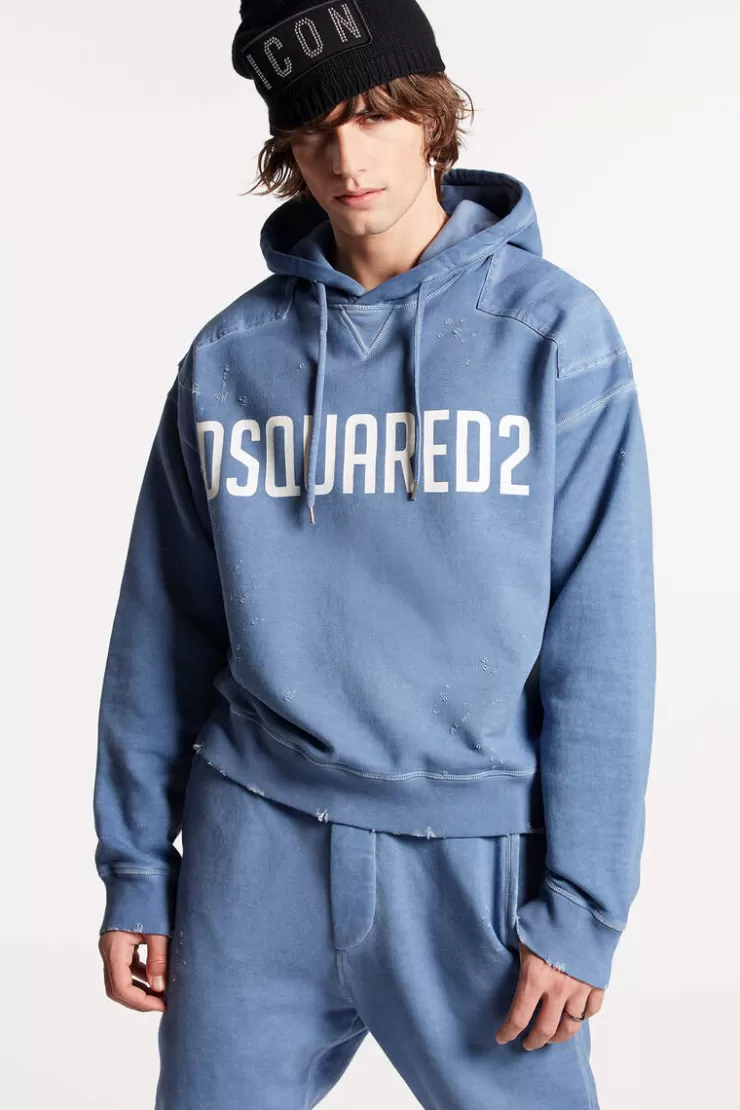 Dsquared2 Dyed And Destroyed Cipro Hoodie>Uomo Felpe
