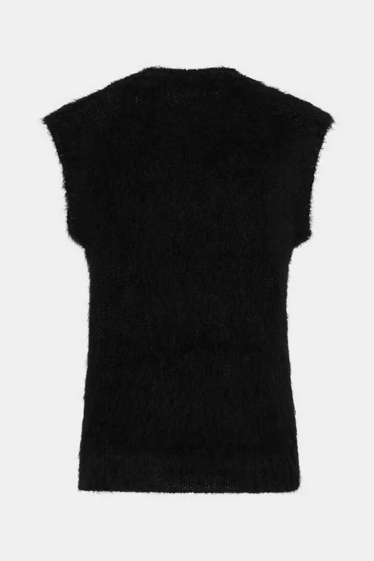 Dsquared2 Fuzzy Vest Knit>Uomo Maglieria