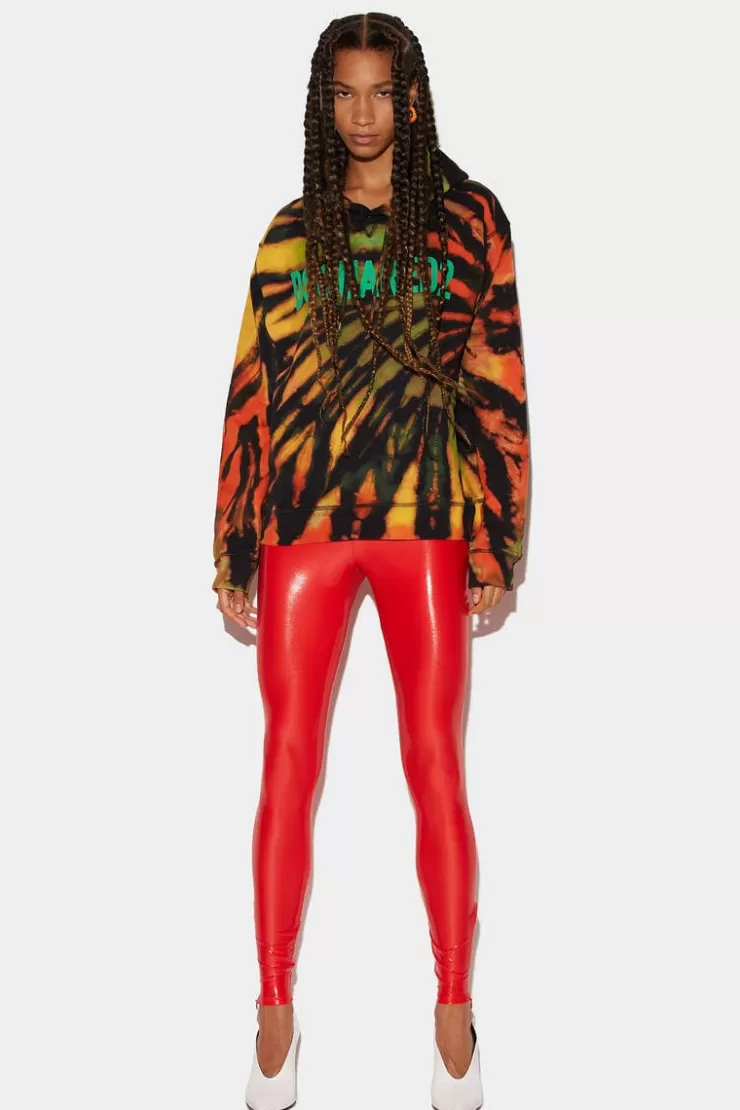 Dsquared2 Glossy Leggings>Donna Pantaloni