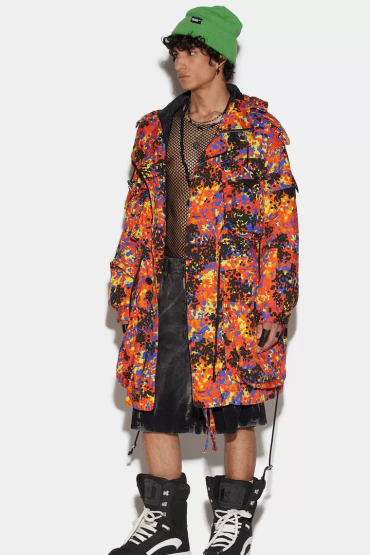 Dsquared2 Goth Camo Over Parka>Uomo Cappotti & Giubbotti
