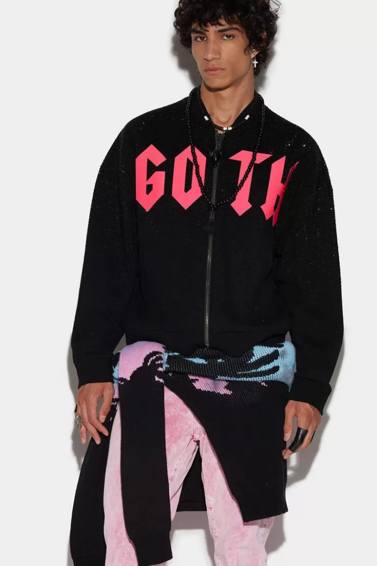 Dsquared2 Goth Cipro Bomber Zip Sweatshirt>Uomo Felpe