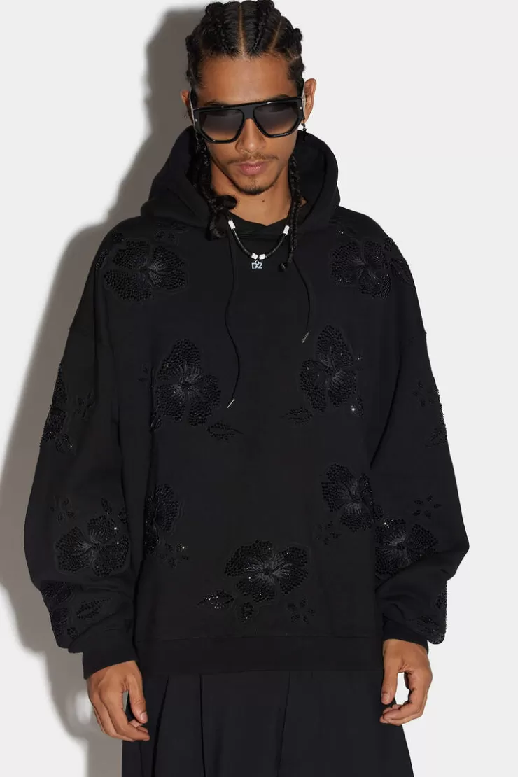 Dsquared2 Goth Flowers Herca Hoodie>Uomo Felpe