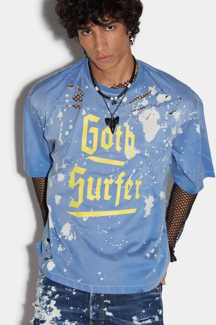 Dsquared2 Goth Foam Spot Dropped Shoulder T-Shirt>Uomo T-Shirt & Polo