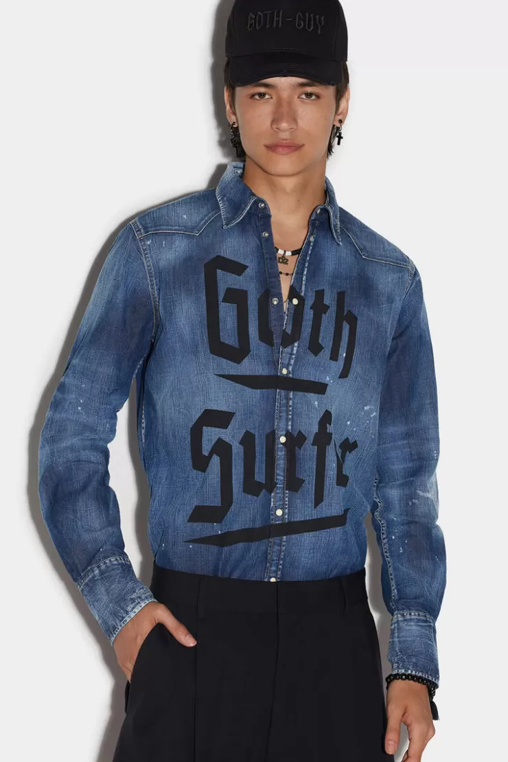 Dsquared2 Goth Surfer Classic Western Shirt>Uomo Camicie