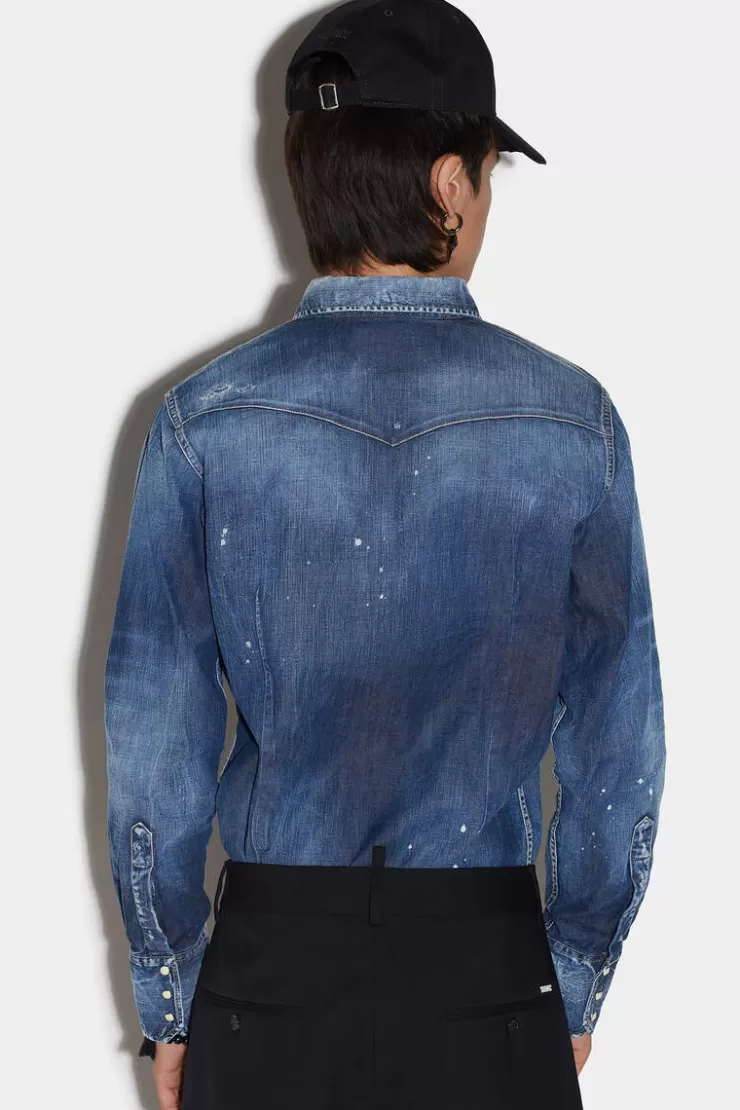 Dsquared2 Goth Surfer Classic Western Shirt>Uomo Camicie