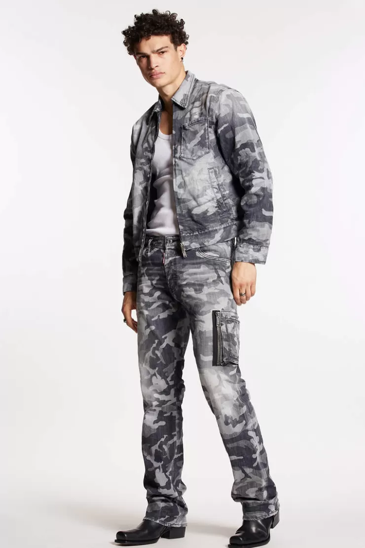 Dsquared2 Grey Camo Wash Roadie Jeans>Uomo Jeans