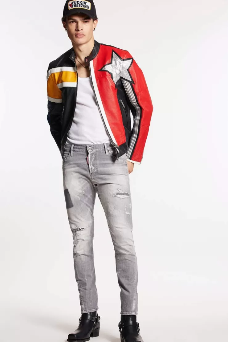 Dsquared2 Grey Square Wash Sexy Twist Jeans>Uomo Jeans