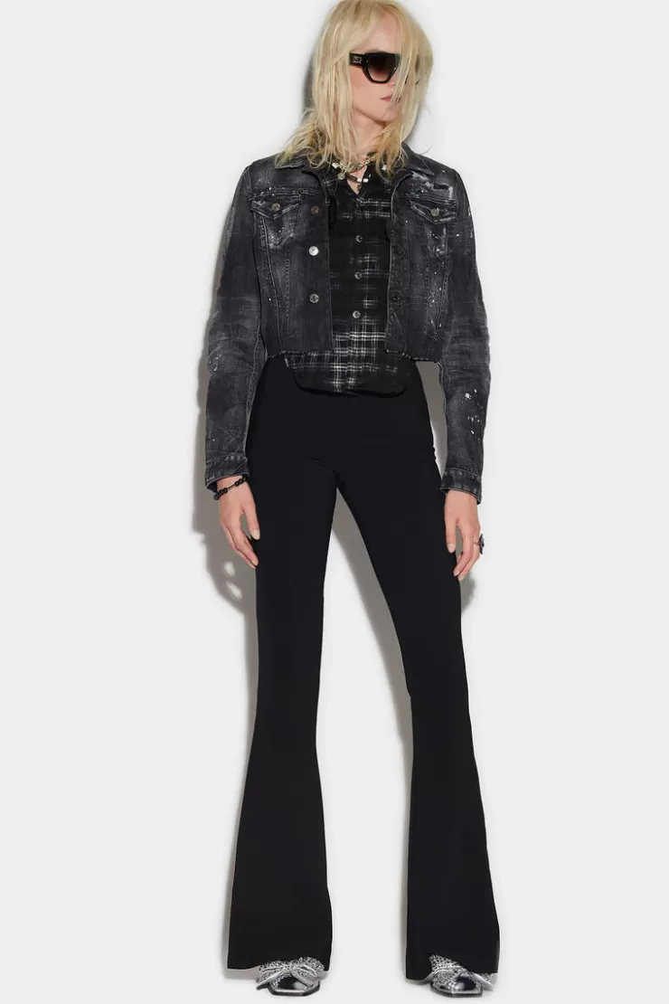 Dsquared2 High Waist Flare Pants>Donna Pantaloni