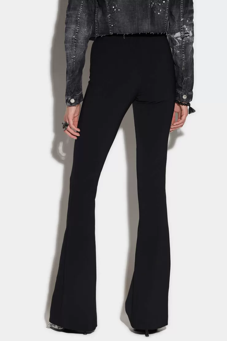 Dsquared2 High Waist Flare Pants>Donna Pantaloni
