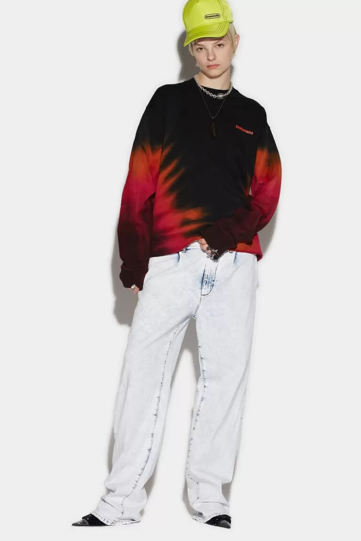 Dsquared2 High Waist Wide Leg Pants>Donna Pantaloni