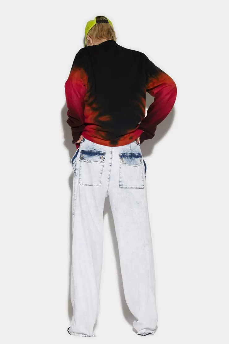 Dsquared2 High Waist Wide Leg Pants>Donna Pantaloni