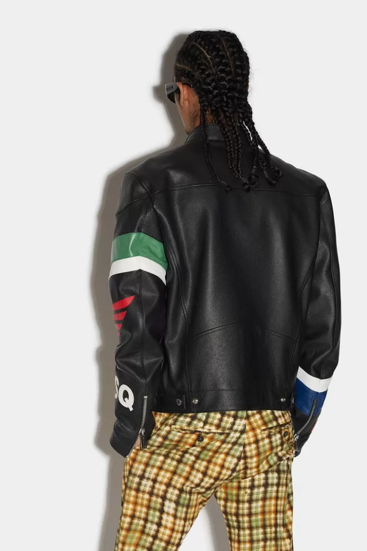 Dsquared2 Honda Leather Classic Jean Jacket>Uomo Cappotti & Giubbotti