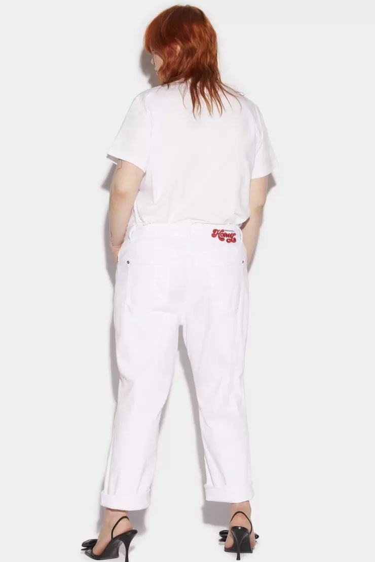 Dsquared2 Honey Dyed Curvy Baggy Jeans>Donna Jeans