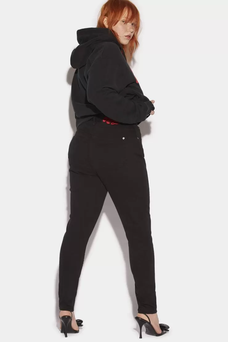 Dsquared2 Honey Dyed High Waisted Twiggy Jeans>Donna Jeans