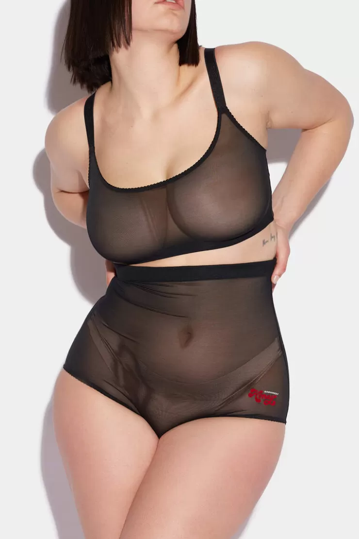 Dsquared2 Honey Tulle Sports Bra>Donna Intimo