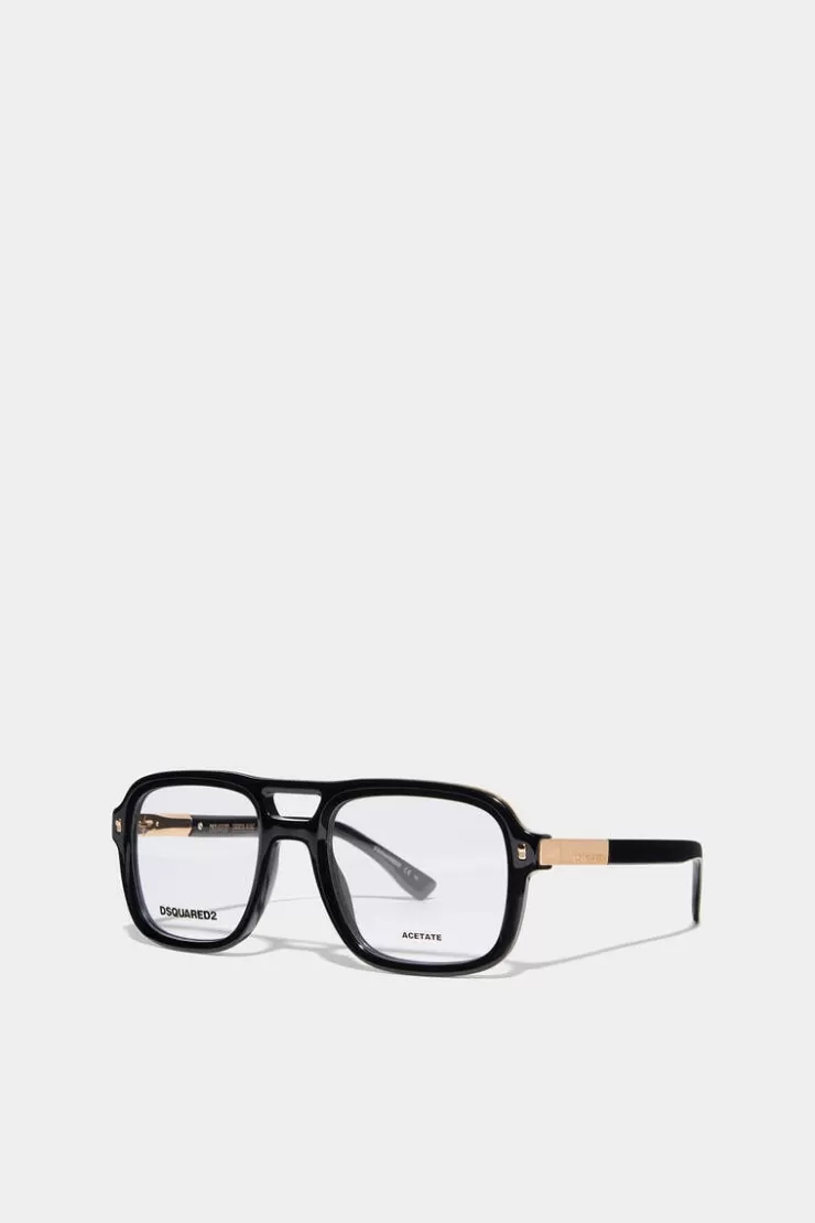 Dsquared2 Hype Black Gold Optical Glasses>Uomo Occhiali