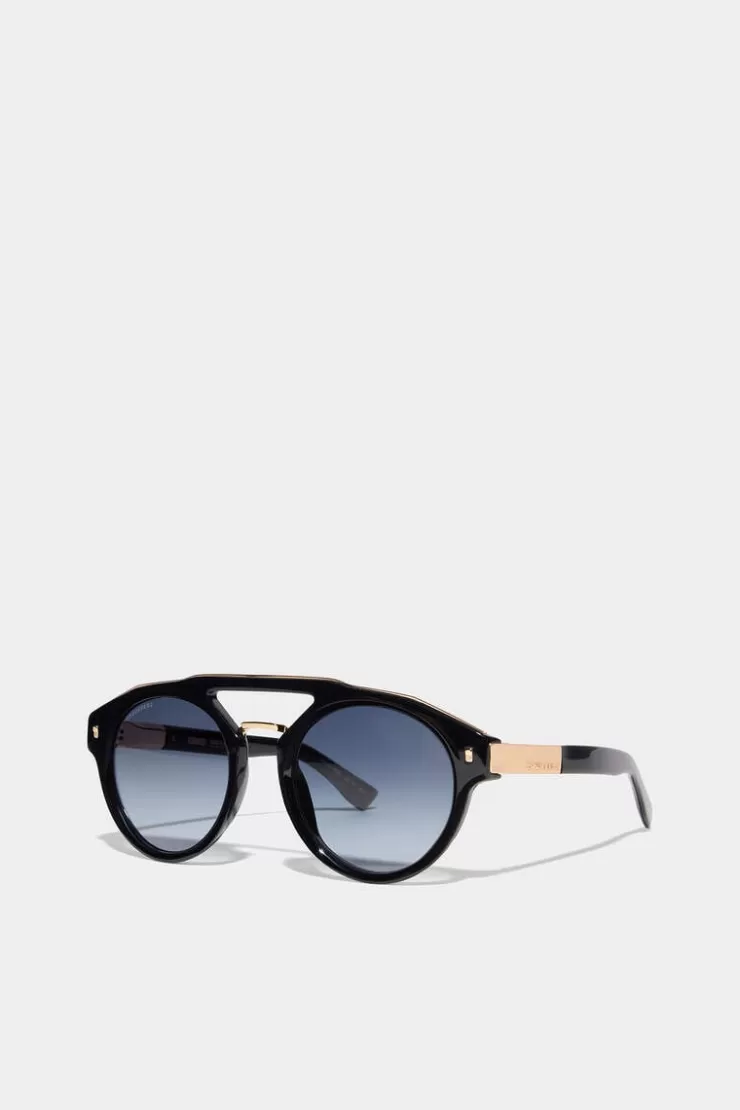 Dsquared2 Hype Black Gold Sunglasses>Uomo Occhiali