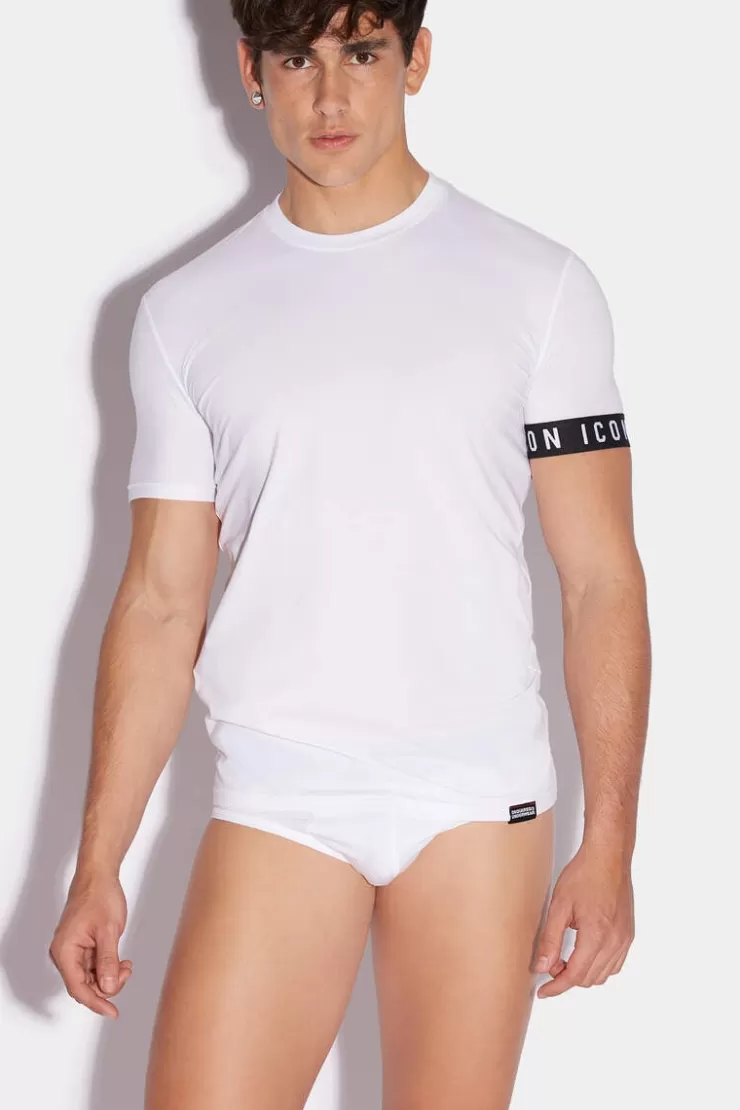 Dsquared2 Icon Band Round Neck T-Shirt>Uomo Intimo