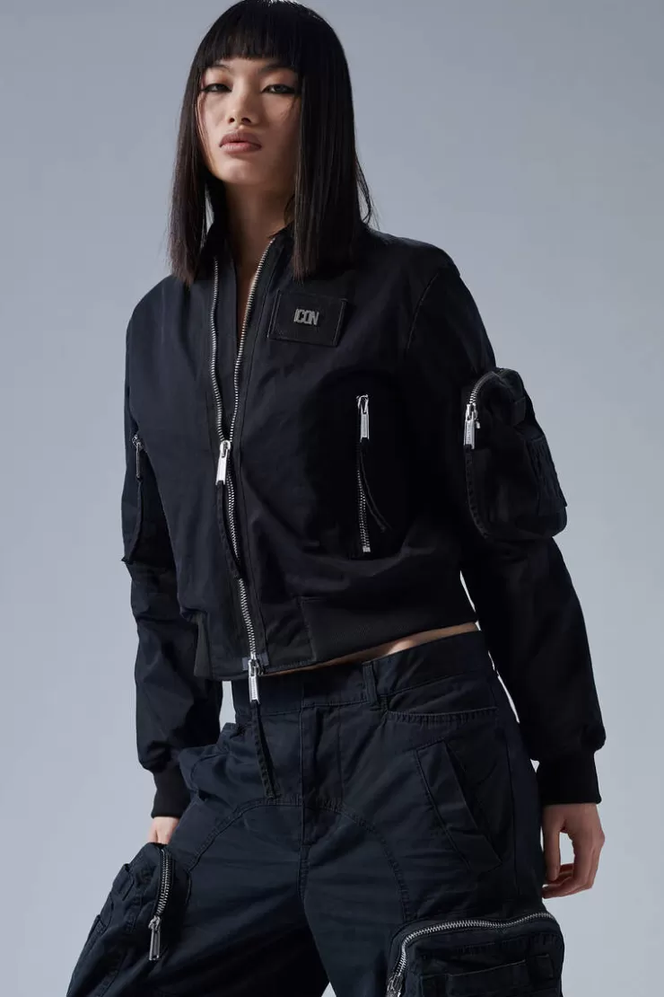 Dsquared2 Icon Cargo Bomber Jacket>Donna Cappotti & Giubbotti