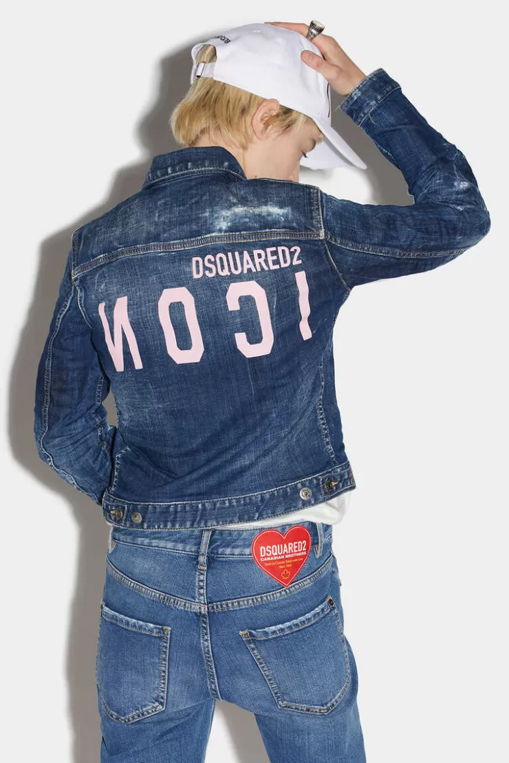 Dsquared2 Icon Cracked Boy Jacket>Donna Cappotti & Giubbotti