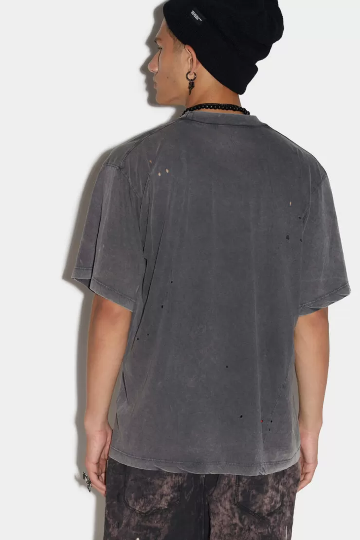 Dsquared2 Icon Cracked Iron T-Shirt>Uomo T-Shirt & Polo