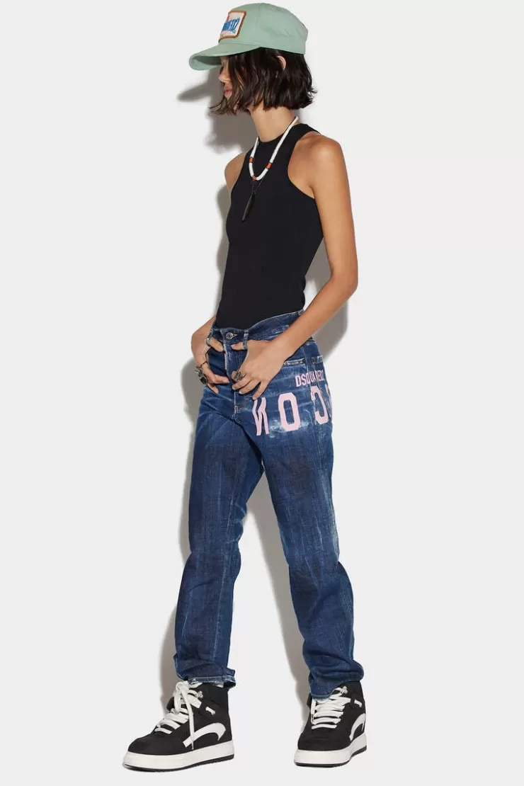 Dsquared2 Icon Dark Wash Boston Jeans>Donna Jeans
