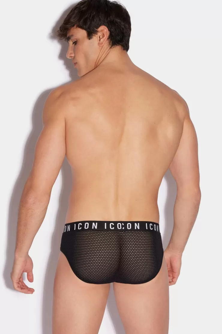 Dsquared2 Icon Fishnet Brief>Uomo Intimo