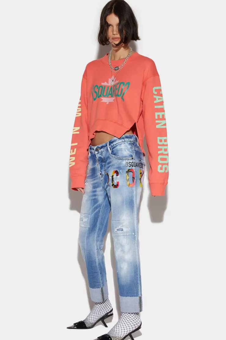 Dsquared2 Icon Light Wash Cool Girl Cropped Jeans>Donna Jeans