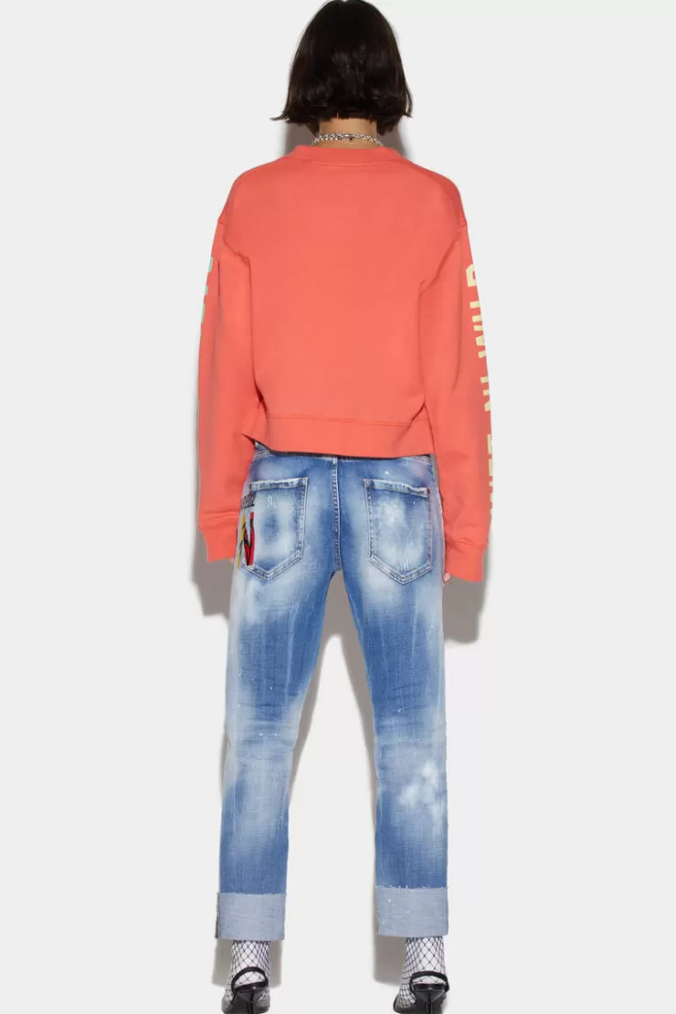 Dsquared2 Icon Light Wash Cool Girl Cropped Jeans>Donna Jeans