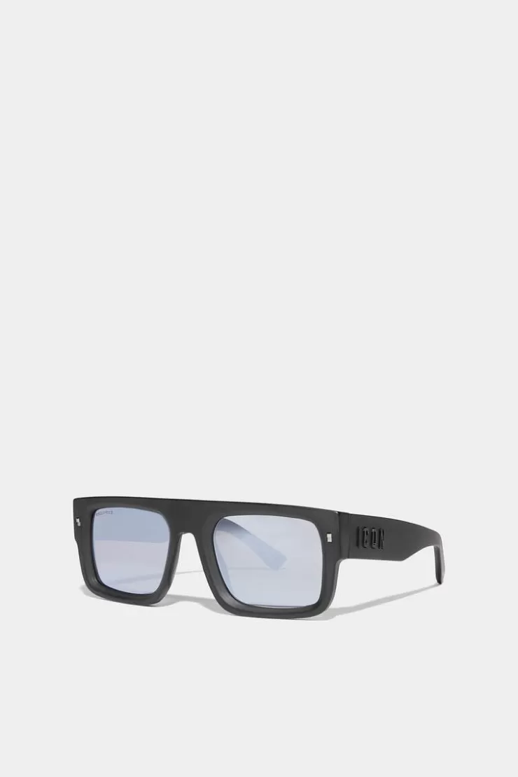 Dsquared2 Icon Matte Black Sunglasses>Uomo Occhiali