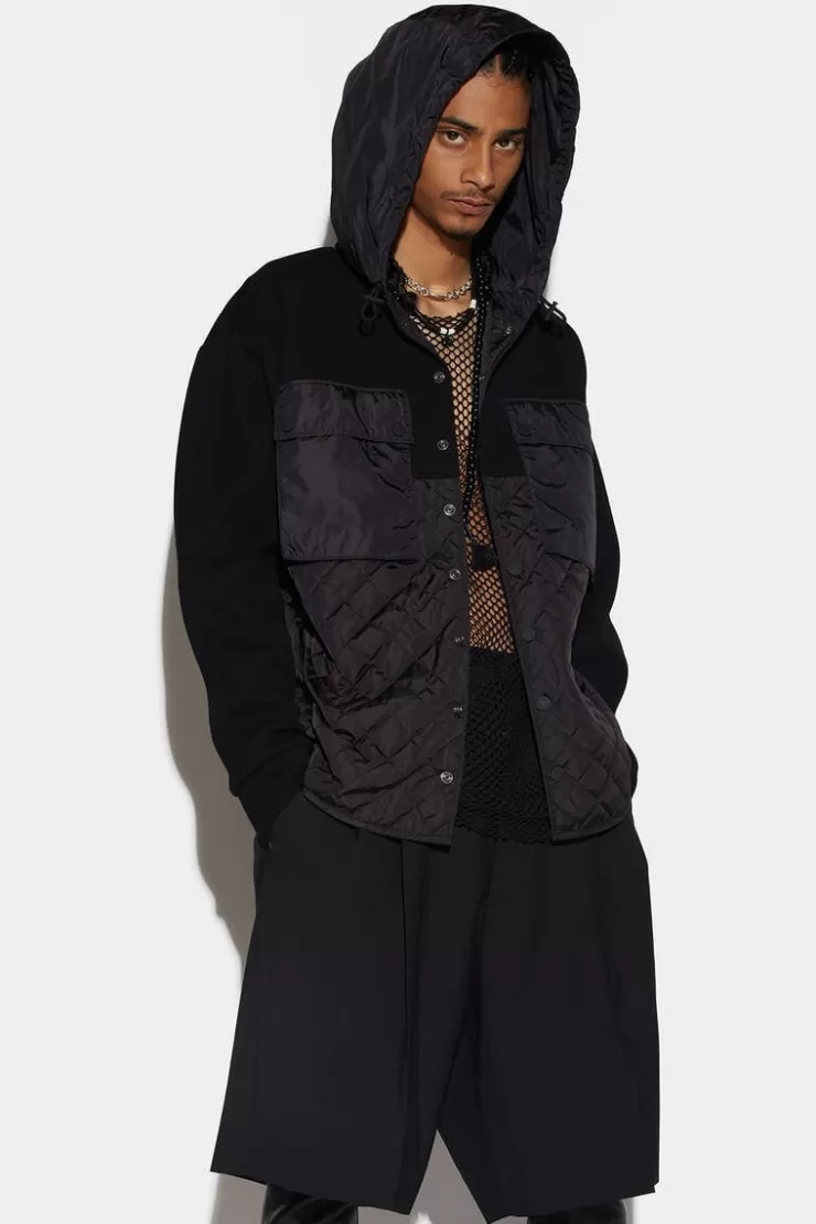 Dsquared2 Icon Mixed Overshirt>Uomo Camicie