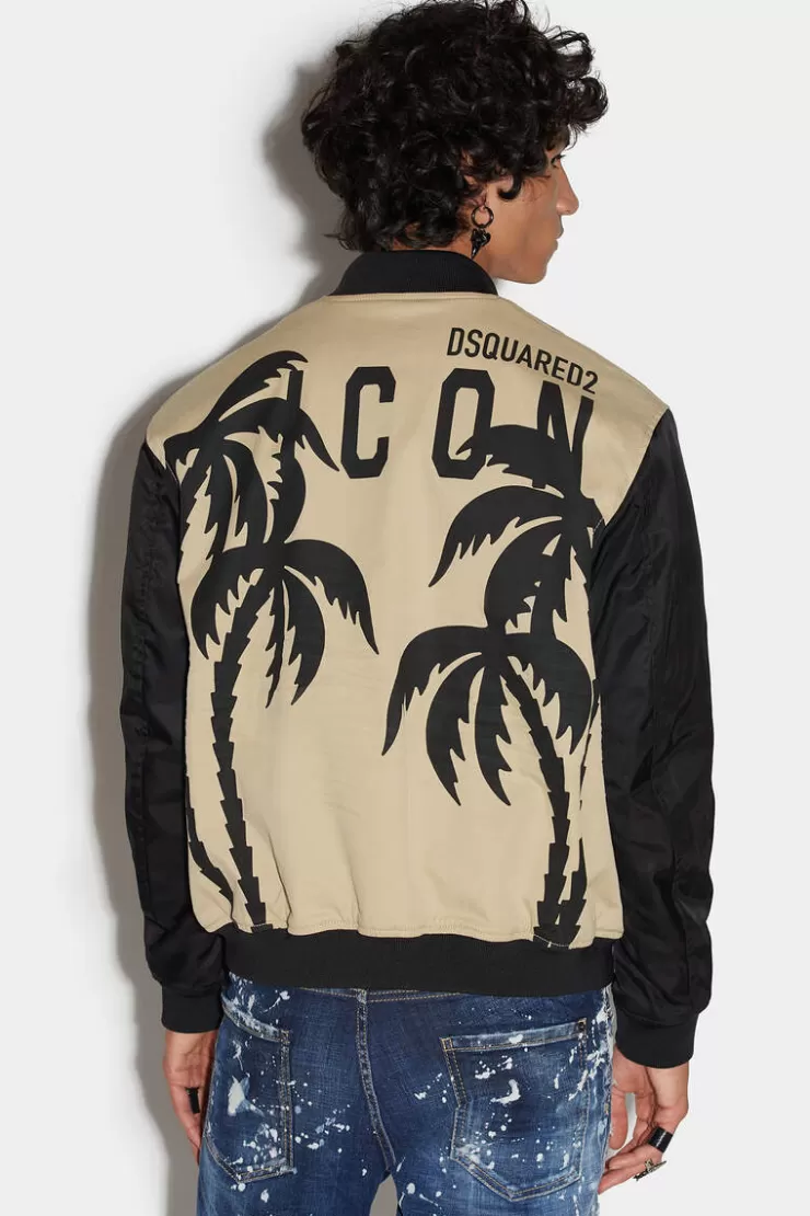 Dsquared2 Icon Palms Varsity Bomber>Uomo Cappotti & Giubbotti