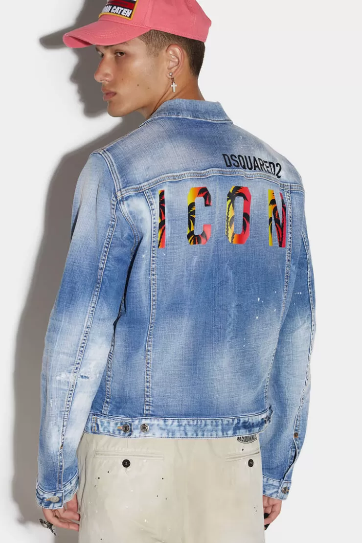 Dsquared2 Icon Sunset Boxy Jaket>Uomo Cappotti & Giubbotti
