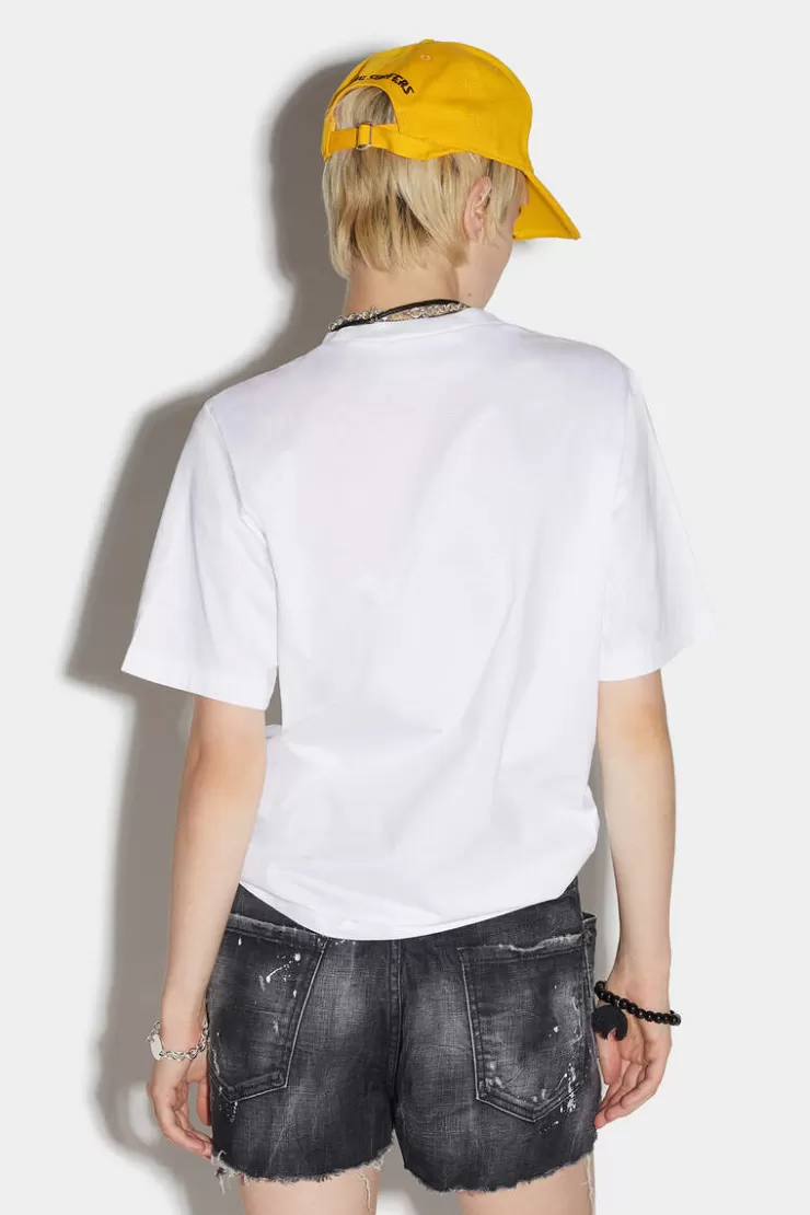 Dsquared2 Icon Sunset Easy T-Shirt>Donna Top & T-Shirt