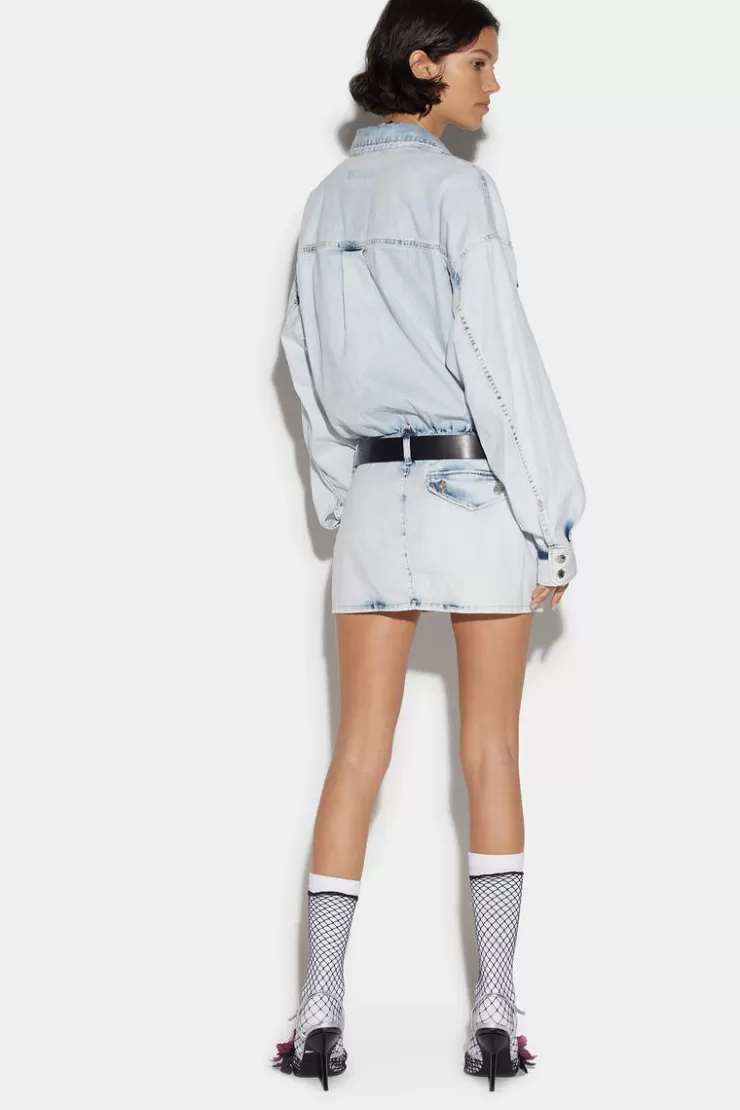 Dsquared2 Jean Mini Dress>Donna Vestiti E Tute