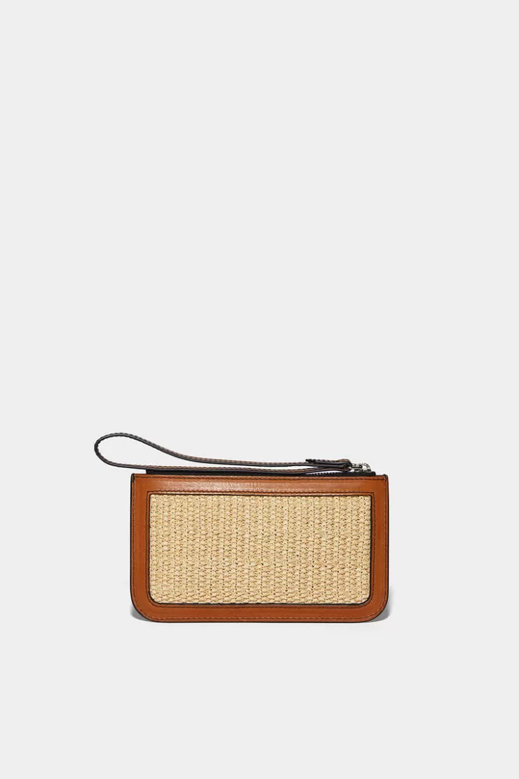 Dsquared2 Jungle Rafia Pouch>Donna Piccola Pelletteria