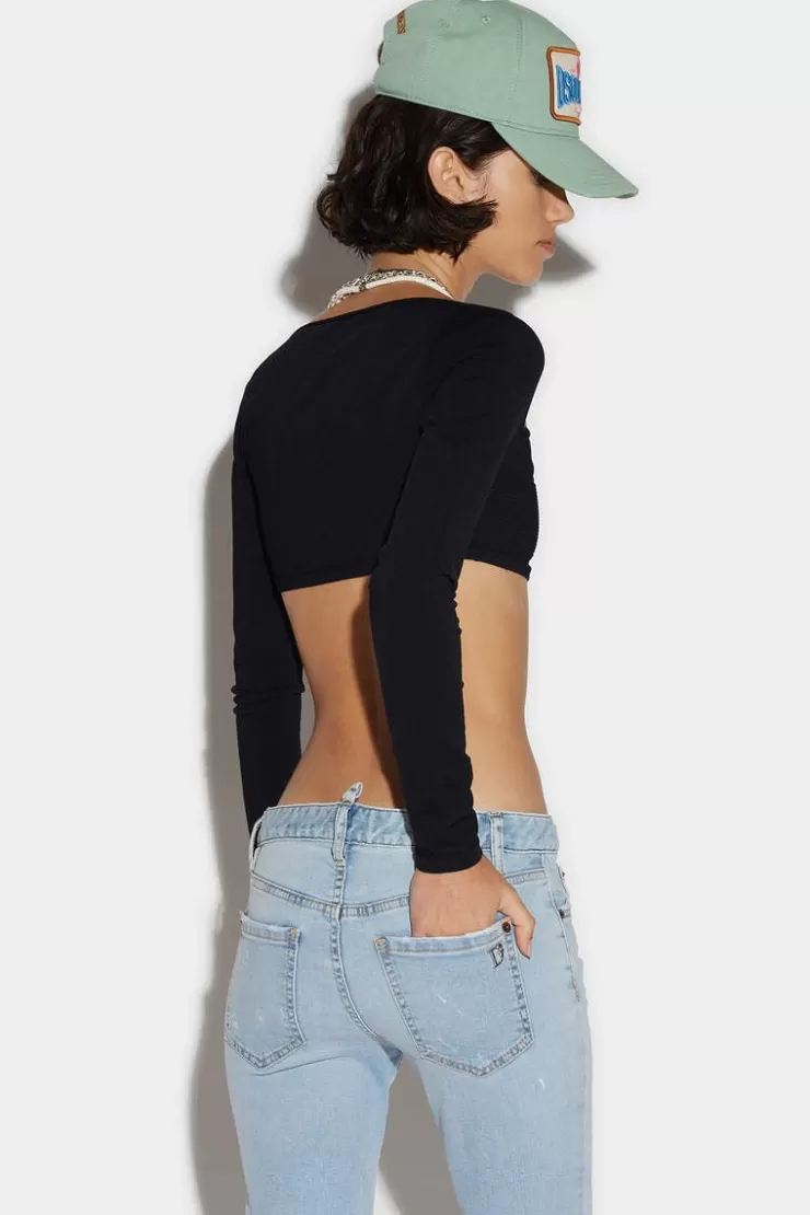 Dsquared2 Knit Square Neck Top>Donna Top & T-Shirt