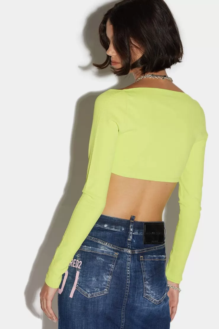 Dsquared2 Knit Square Neck Top>Donna Top & T-Shirt