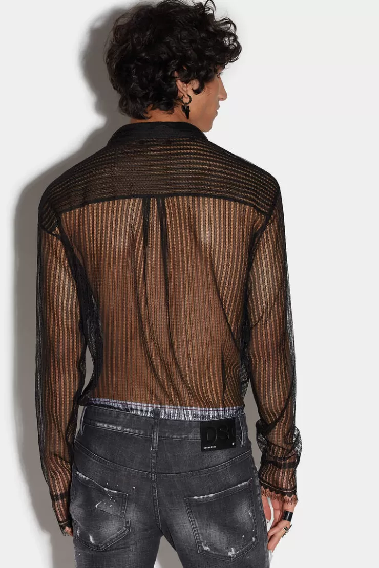Dsquared2 Lace Dropped Shoulder Shirt>Uomo Camicie