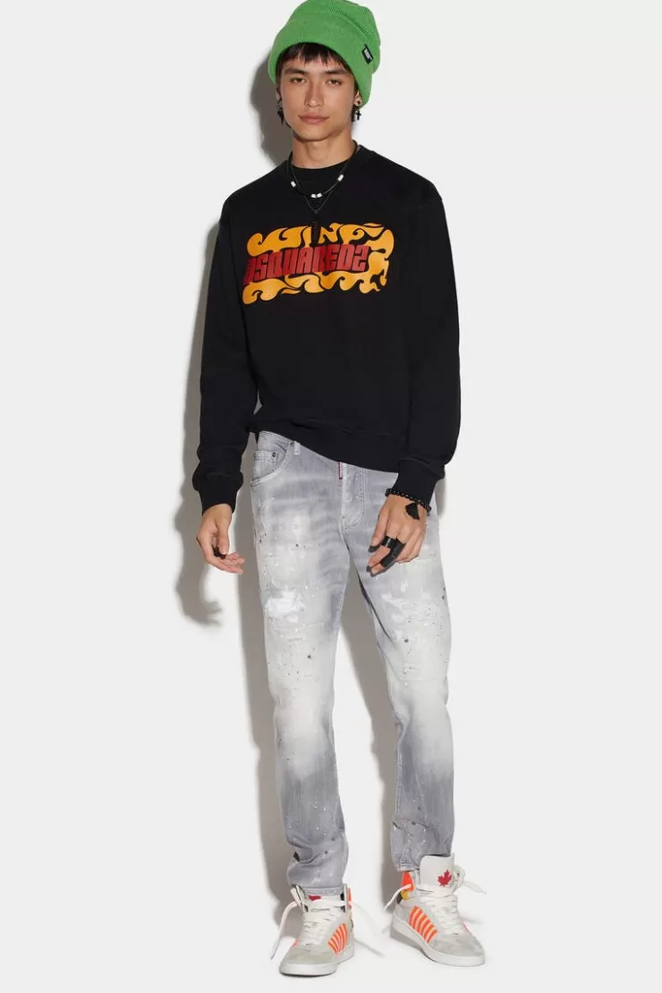 Dsquared2 Light Grey Wash Skater Jeans>Uomo Jeans