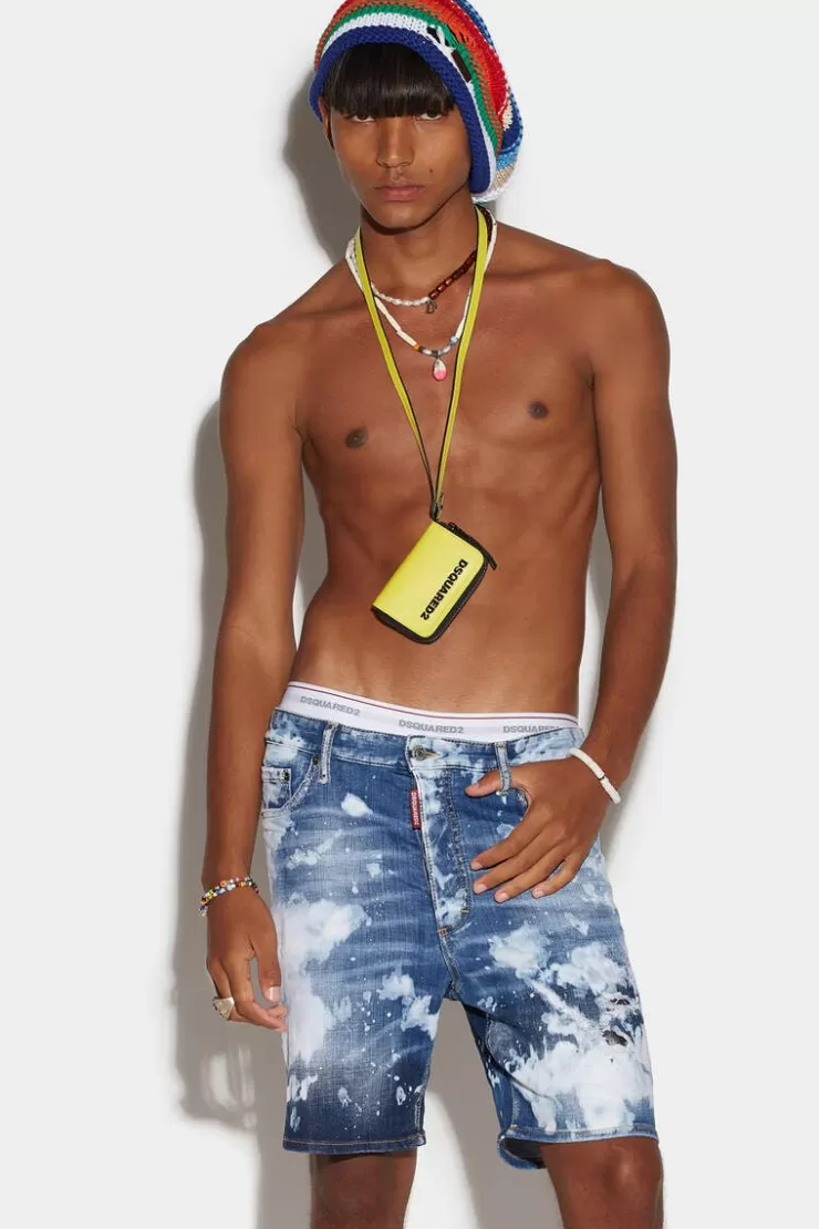Dsquared2 Light Surfer Wash Marine Shorts>Uomo Pantaloni Corti