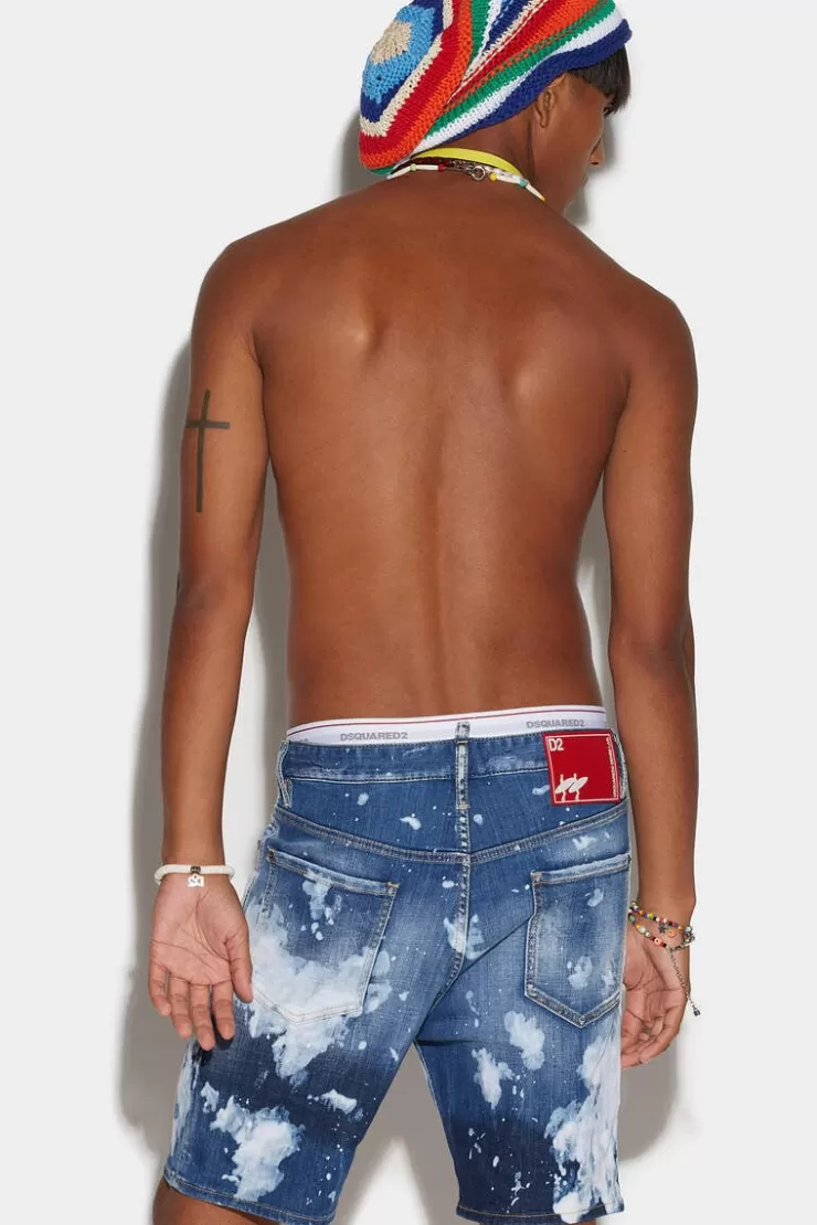Dsquared2 Light Surfer Wash Marine Shorts>Uomo Pantaloni Corti