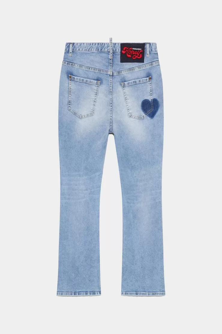 Dsquared2 Light Wash High Waist Bell Bottom Jeans>Donna Jeans