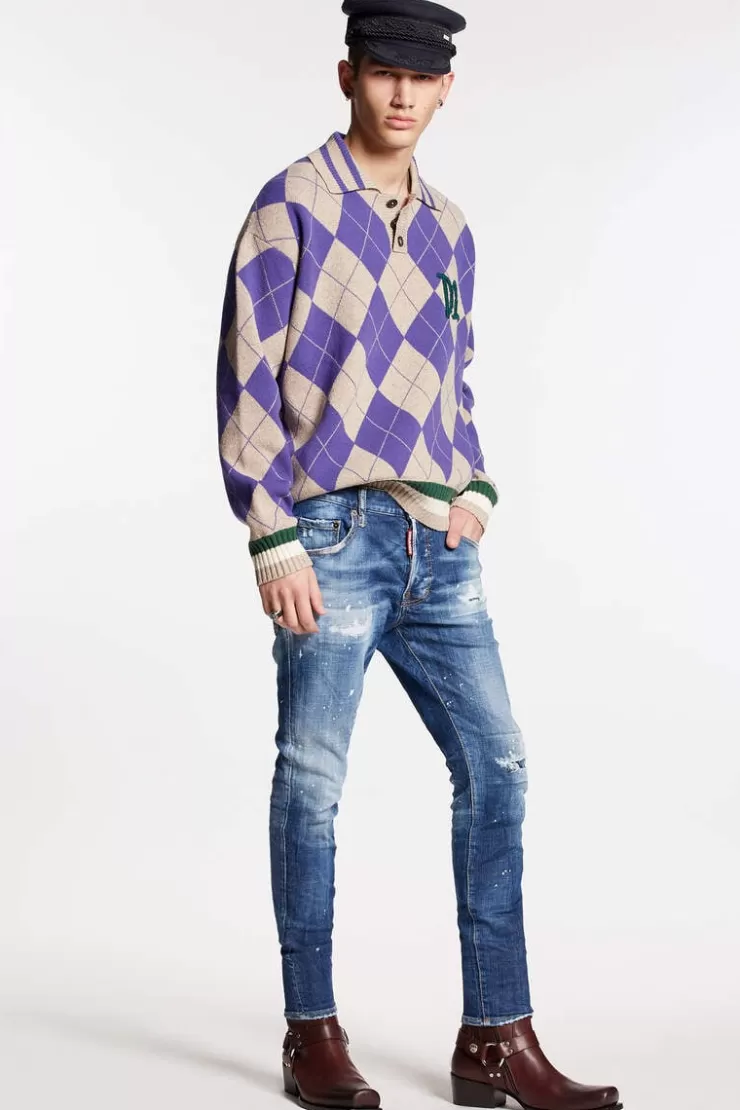 Dsquared2 Medium Basic Ripped Wash Super Twinky Jeans>Uomo Jeans